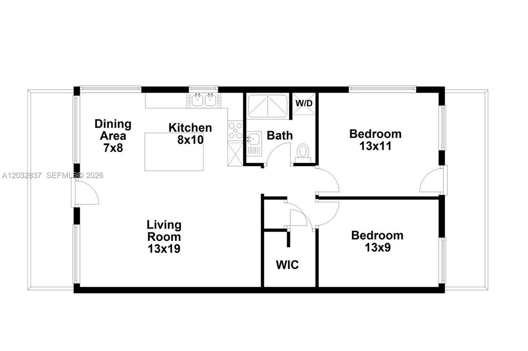 For Sale: $189,000 (2 beds, 1 baths, 848 Square Feet)