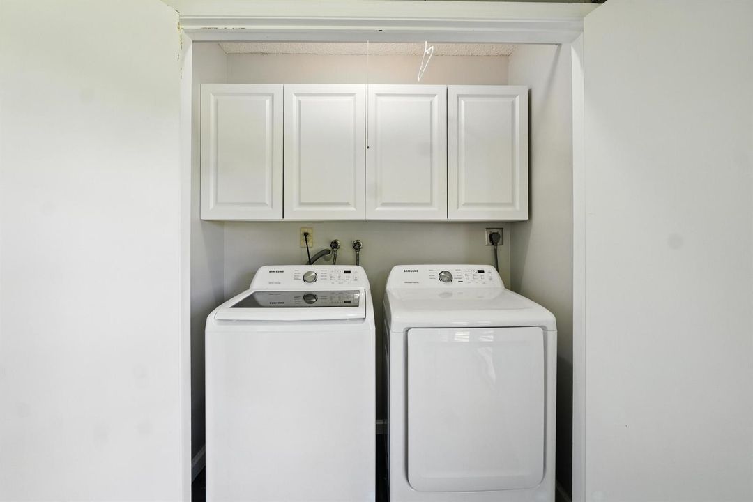 enclosed laundry room