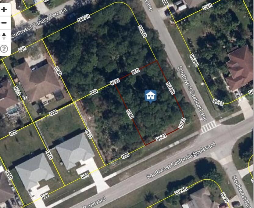801 SW California Blvd, PSL - Lot Dimen