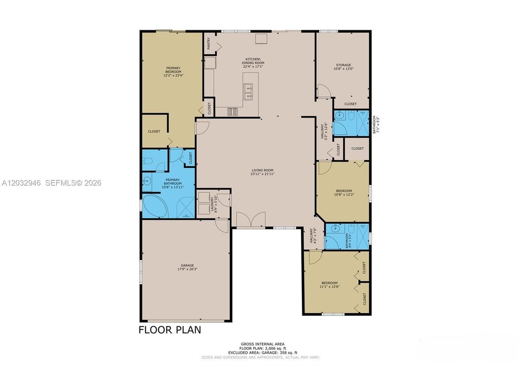 For Sale: $500,000 (4 beds, 3 baths, 2060 Square Feet)