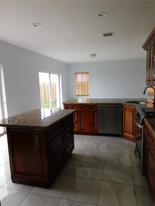 Kitchen features as center island.