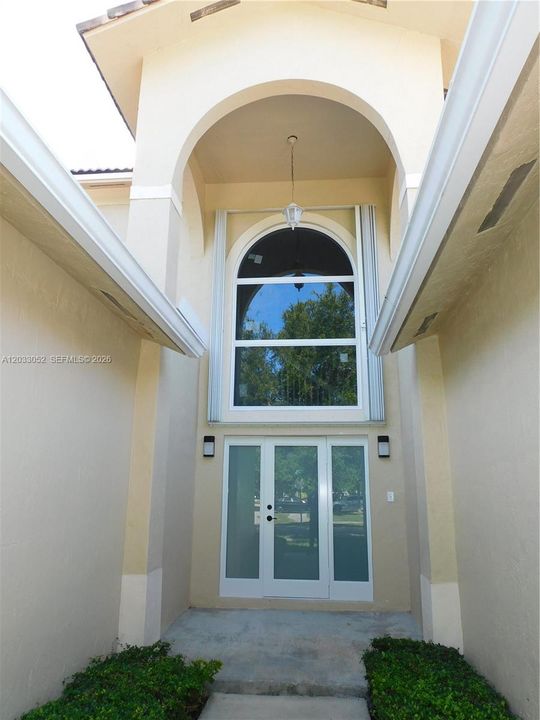 Front Impact Door and window.  All other opening protected with Hurricane Shutters.
