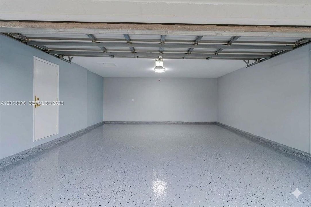 GARAGE Ai Generated Image with rendered epoxy floors