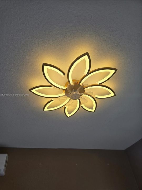 This is the decorative light and fan for the front 4th bedroom