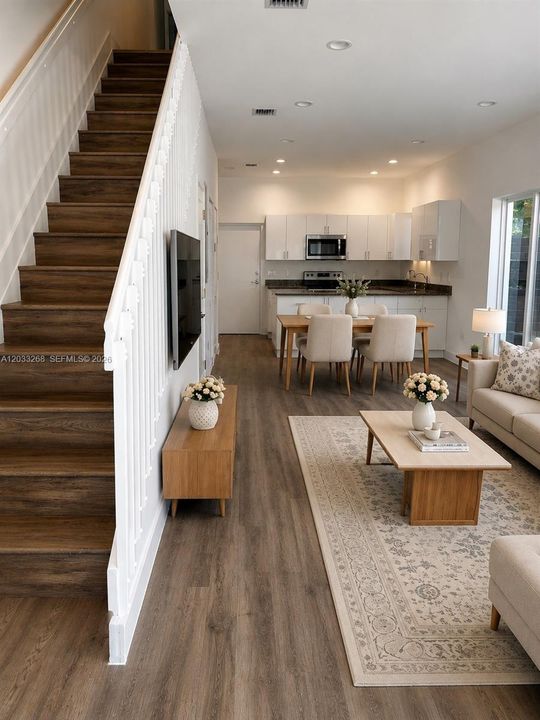Living Room / Dining Virtually Staged