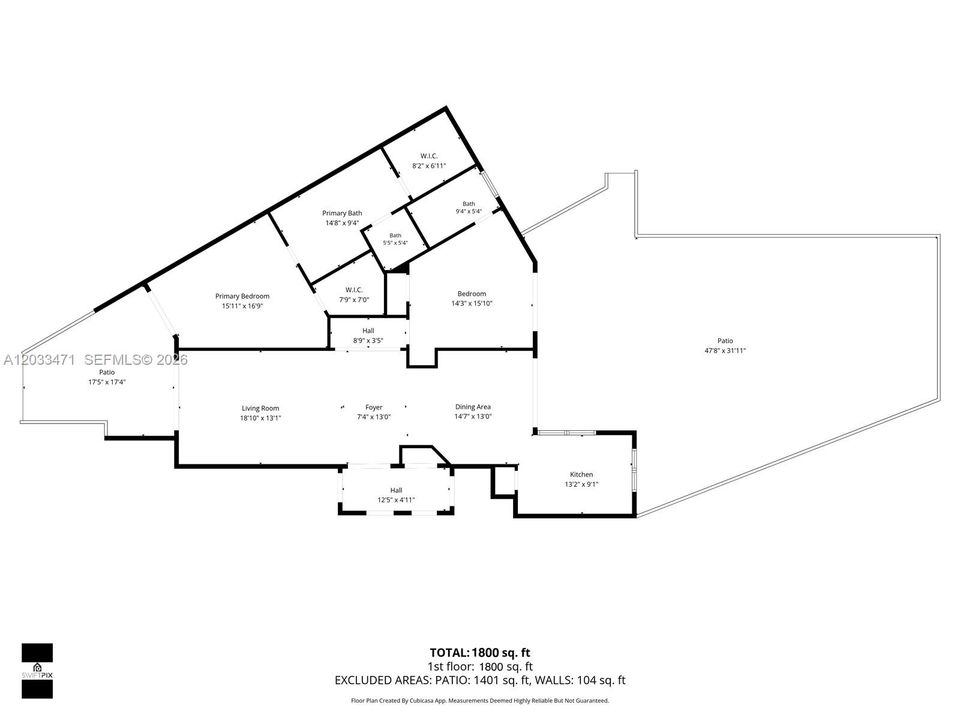 For Sale: $1,400,000 (2 beds, 2 baths, 1800 Square Feet)