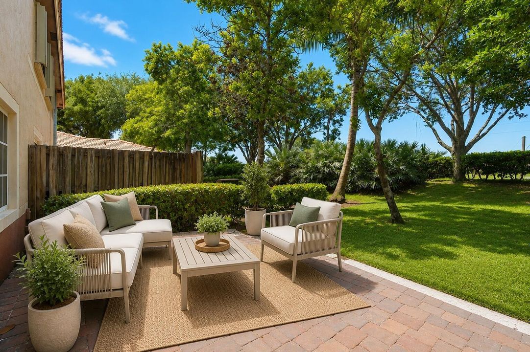 patio and back yard