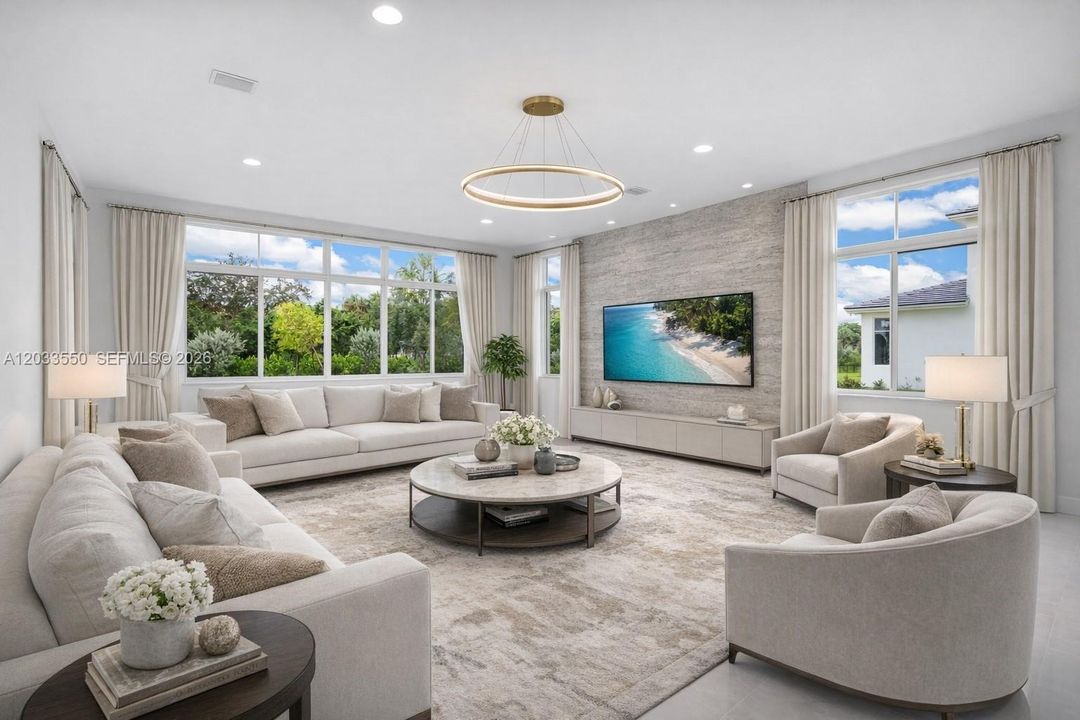 AI staging of Family Room