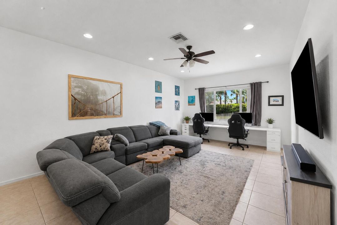Kitchen into family room