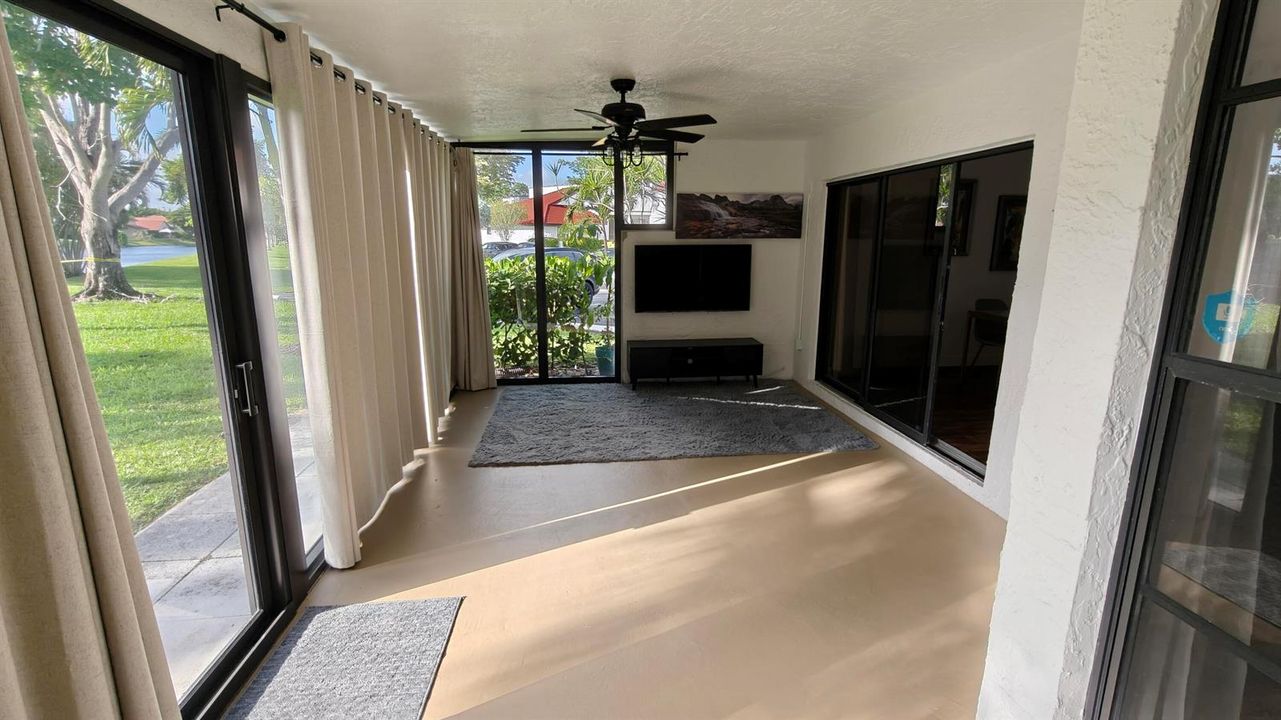Large enclosed patio