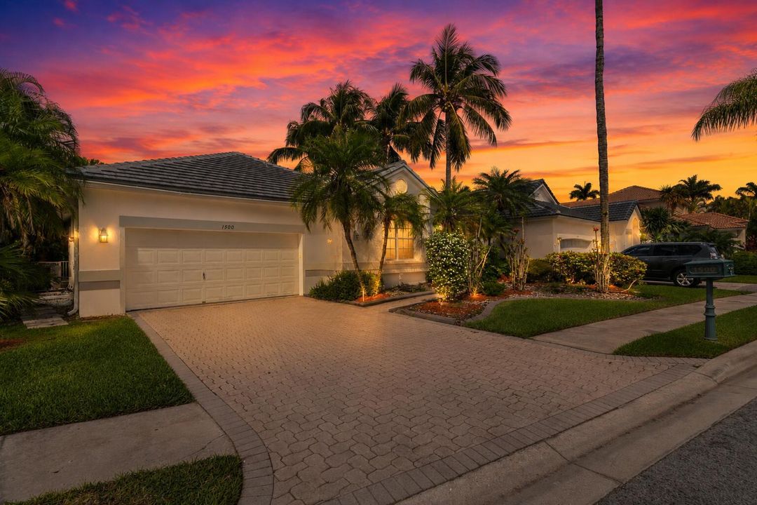 Exterior front at dusk