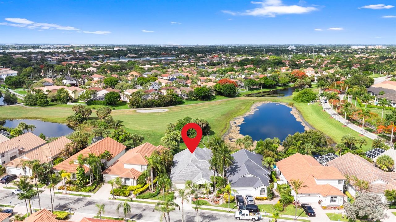 Located on the golf course