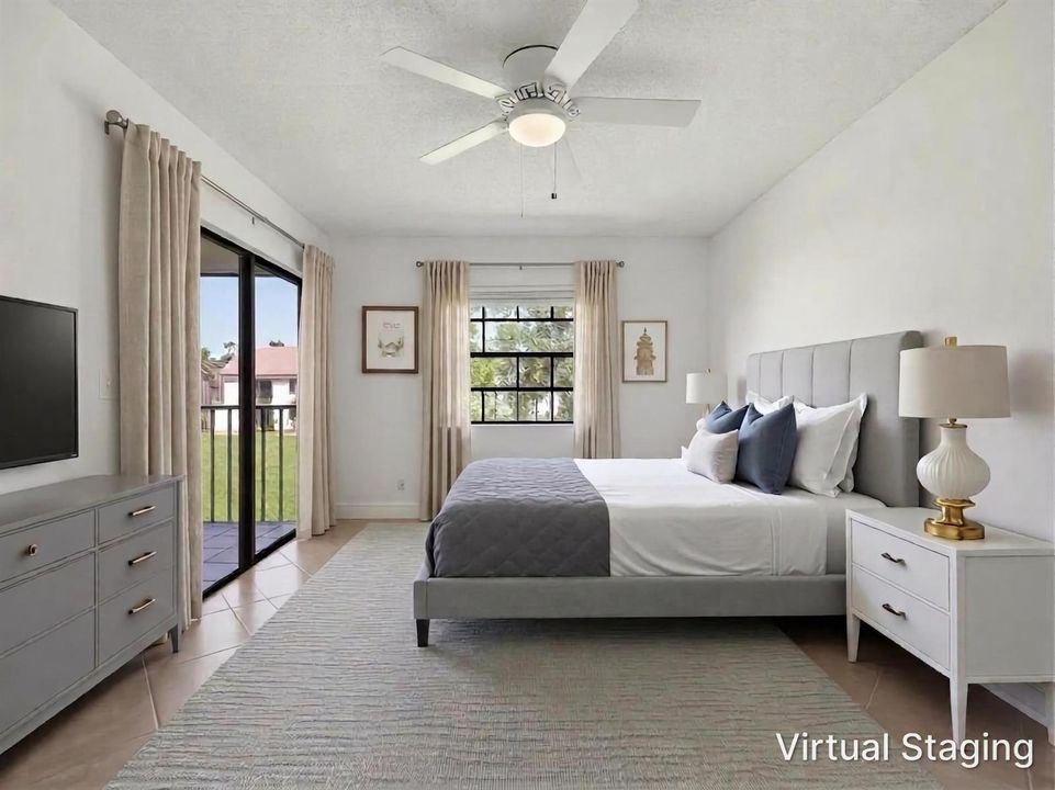 Primary Bedroom Staged