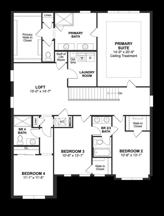 Vallejo Floorplan - Second Floor