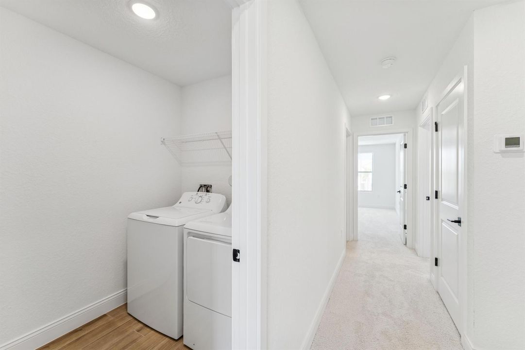 Second Floor Hallway and Laundry Room