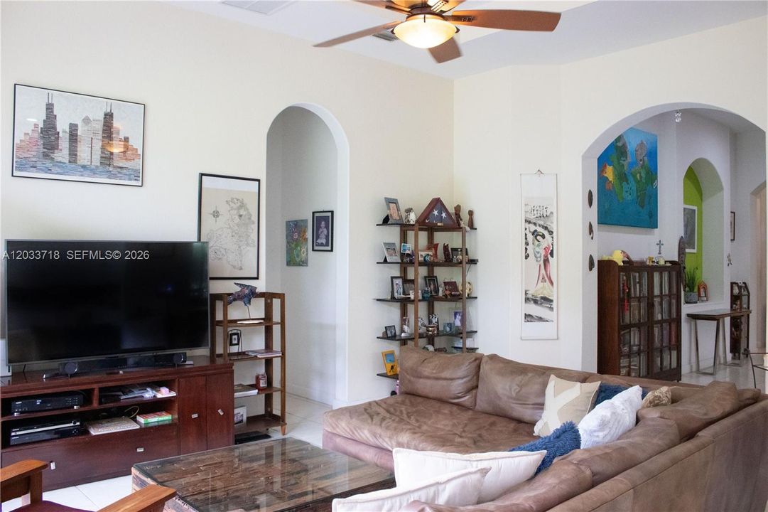 From the Family Room you can access the Primary Bedroom as well as the backyard and the kichen.