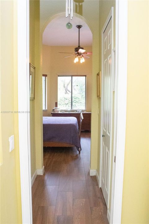 The Primary Bedroom has a hallway that leads to the large walk-in closet, the second smaller closet and then to the spacious Primary Bathroom.