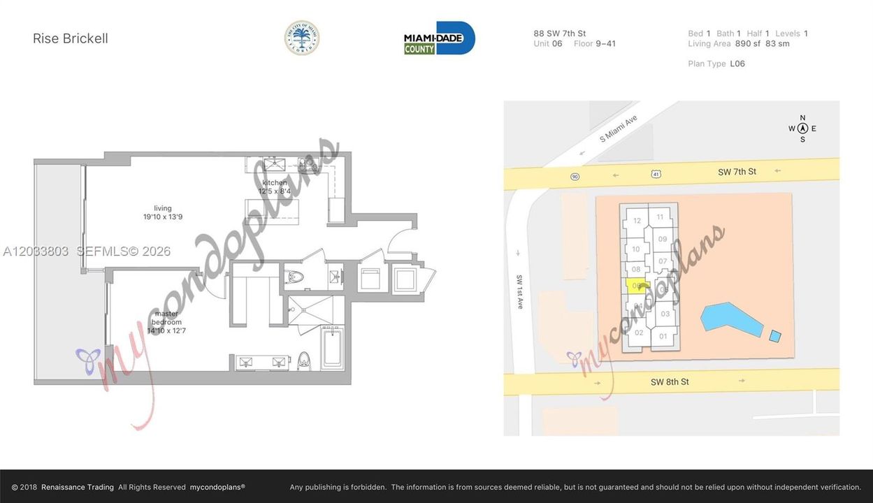 For Sale: $759,000 (1 beds, 1 baths, 887 Square Feet)