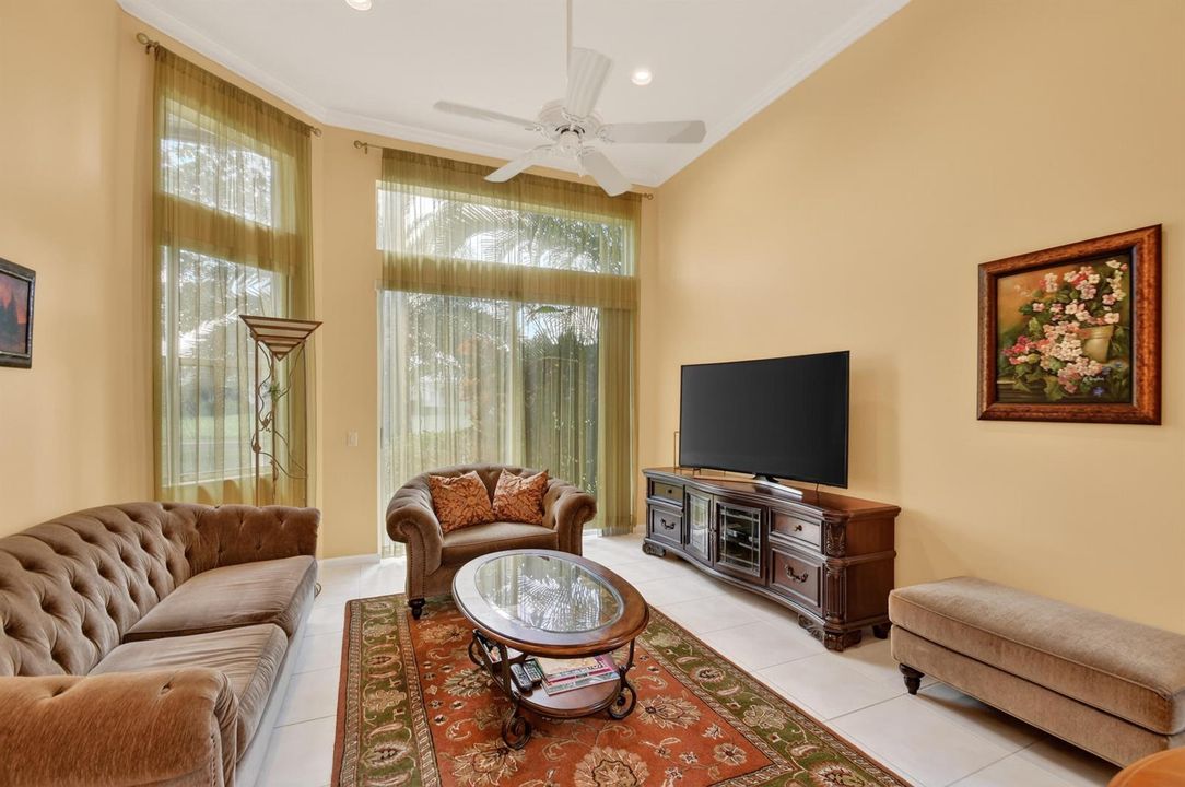Family Room with High Ceilings
