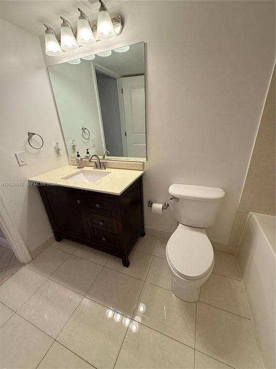 Primary bathroom in bedroom
