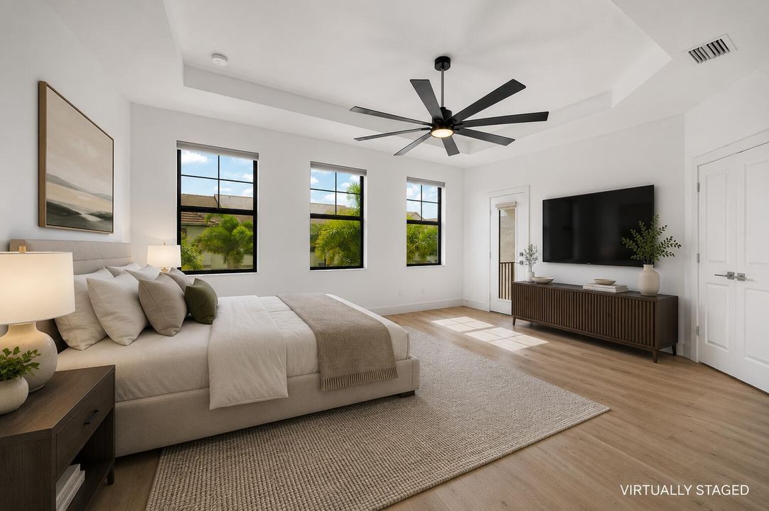 Virtually Staged Primary Bedroom