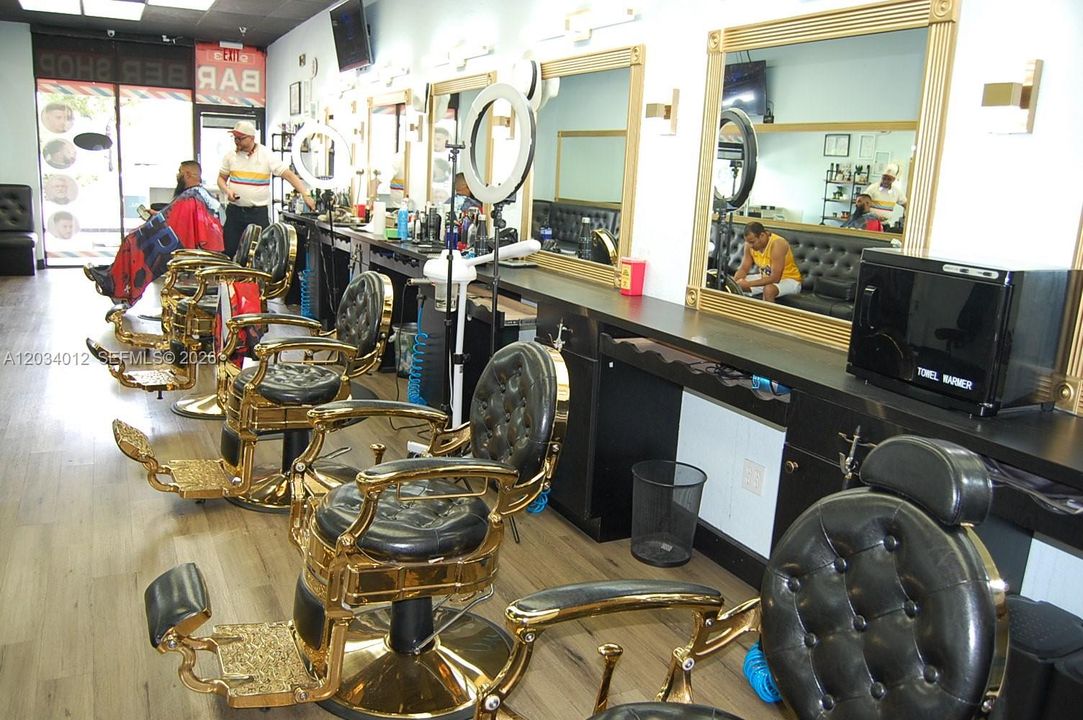 barber stations...estaciones de barberos