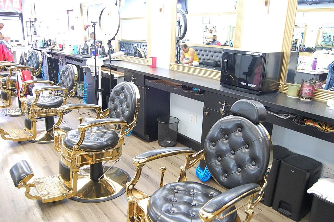 barber stations...estaciones de barberos