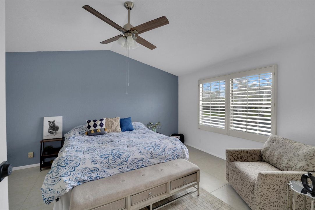 Master Bedroom with Plantation Shutters