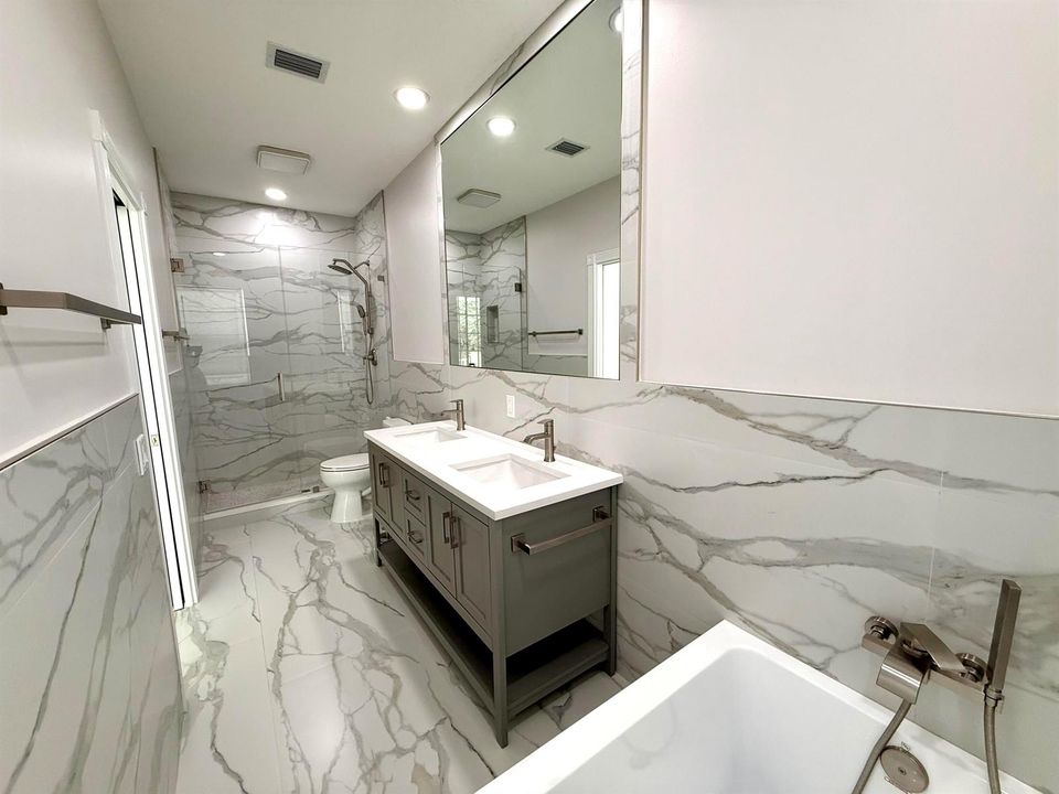 Master bath with separate shower