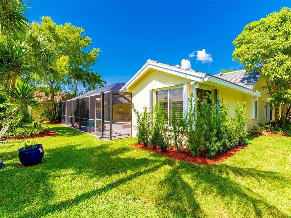 Lawn taken care of by landlord.