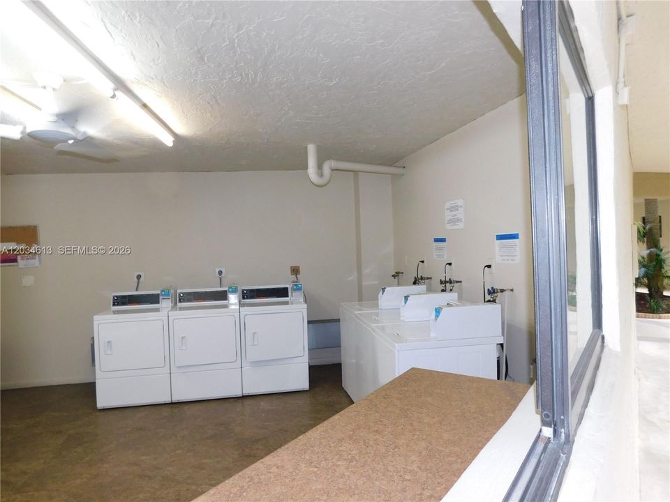 3 WASHERS AND 3 DRYERS ON EACH FLOORS