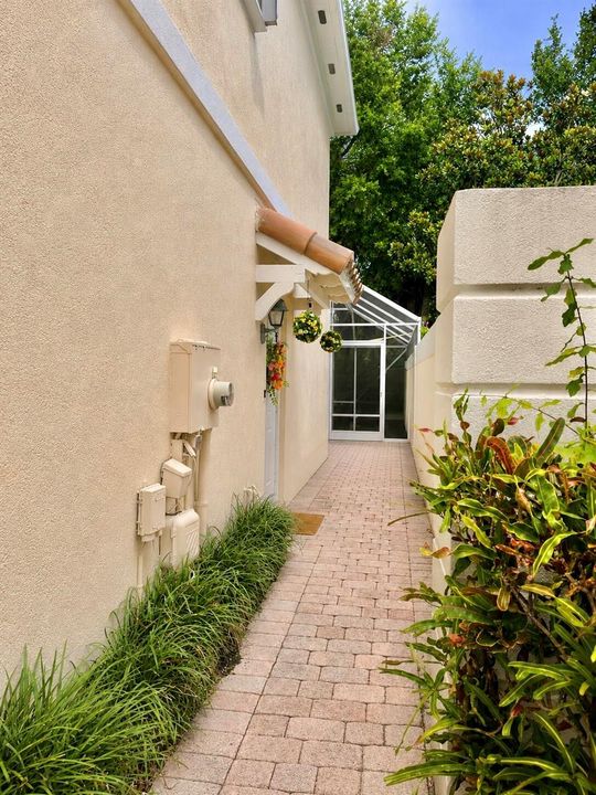 Private, set back entrance.