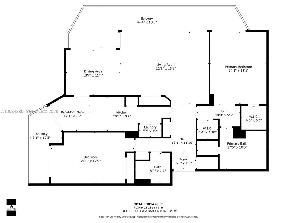 For Sale: $575,000 (2 beds, 2 baths, 1800 Square Feet)