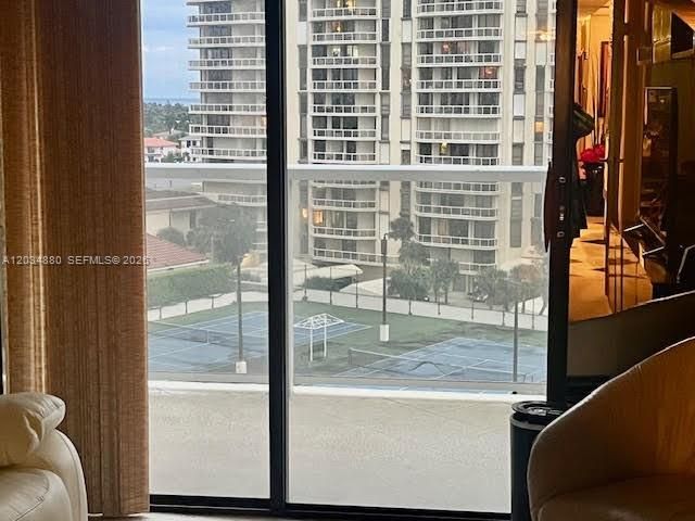 Second bedroom has tennis views.