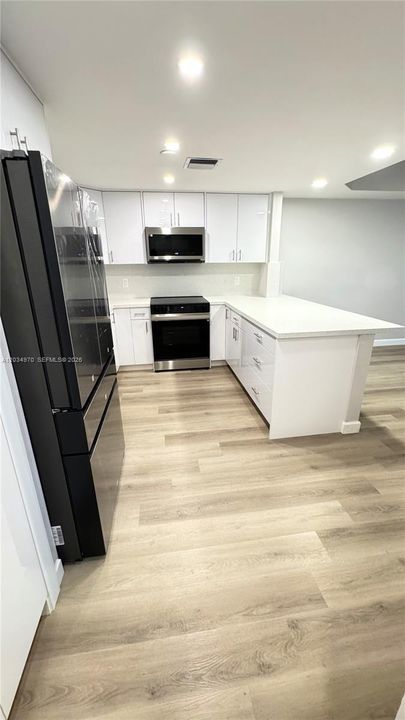 Beautifully renovated kitchen with brand-new cabinets and stainless steel appliances