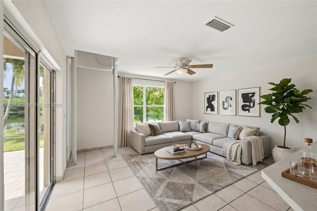 Digital Staging Family Room