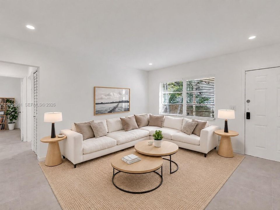 Unit 1: Living Room Virtually Staged