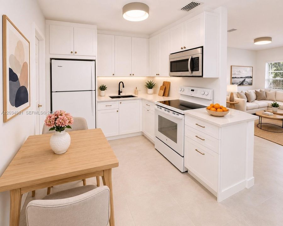 Unit 1: Kitchen Virtually Staged
