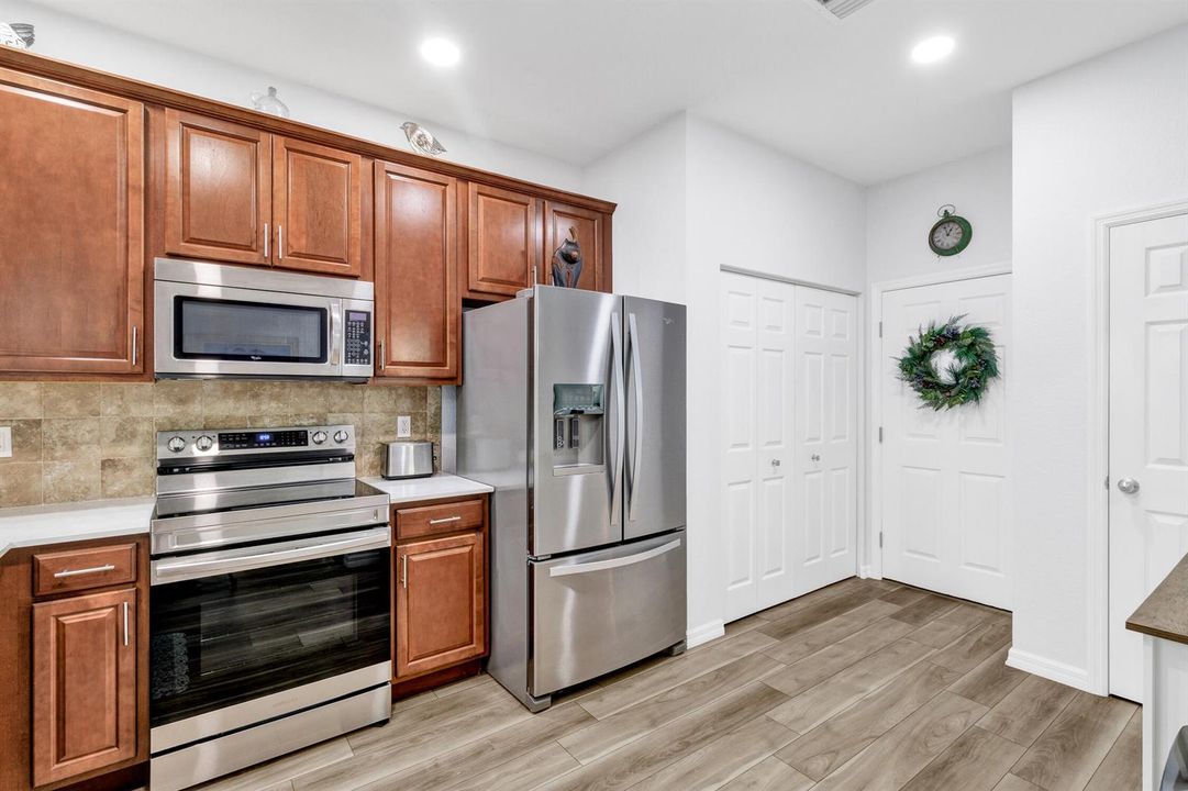 Laundry is adjacent to the kitchen