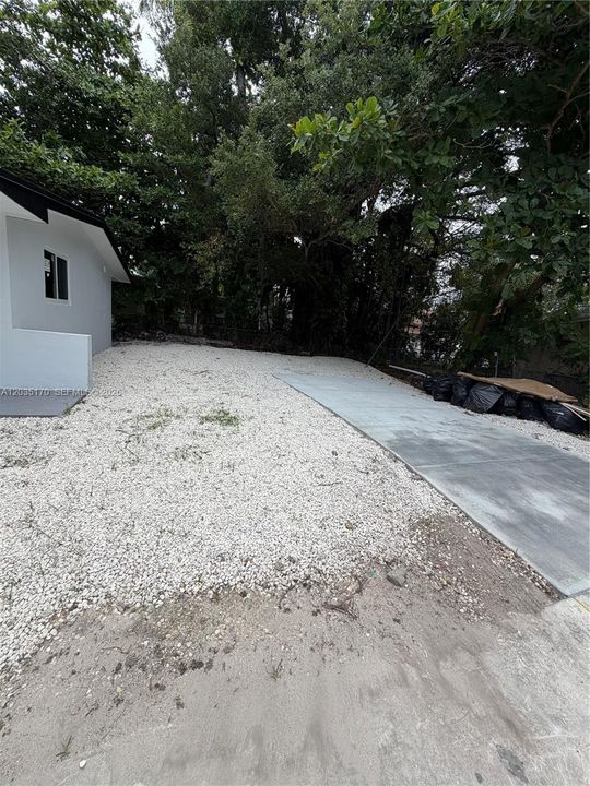 Newly poured driveway