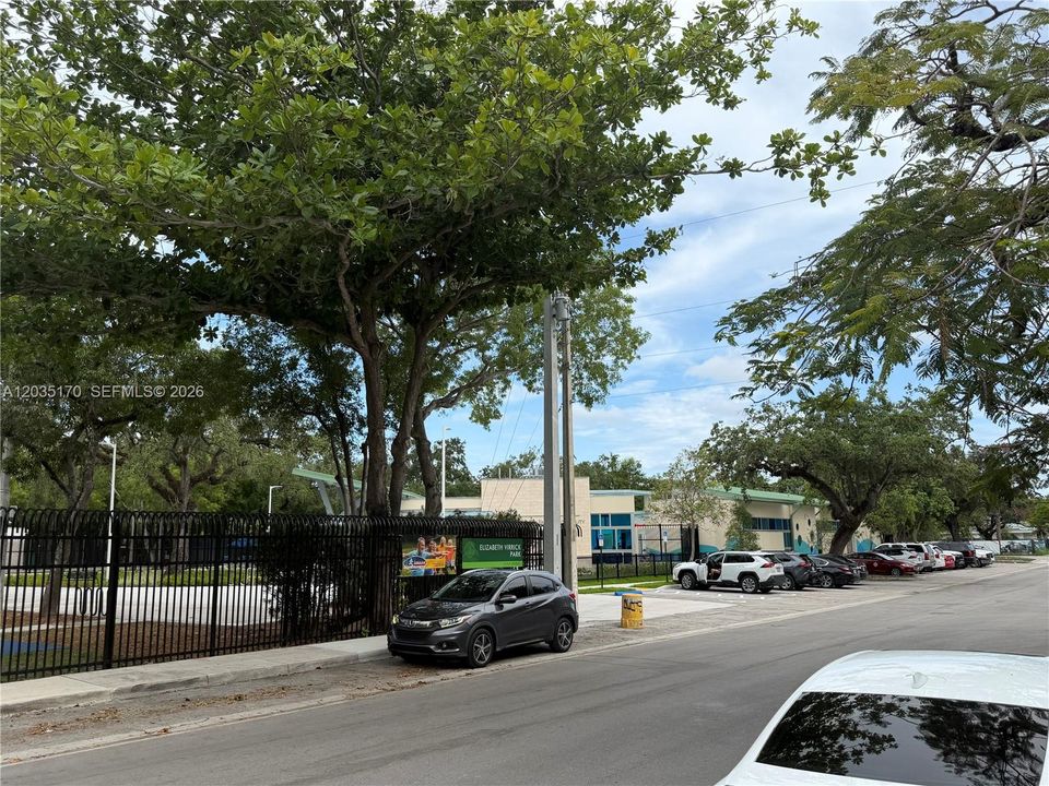 Virrick Park across the street