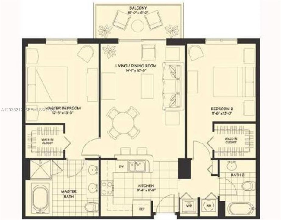 В аренду: $3,450 (2 спален, 2 ванн, 1080 Квадратных фут)