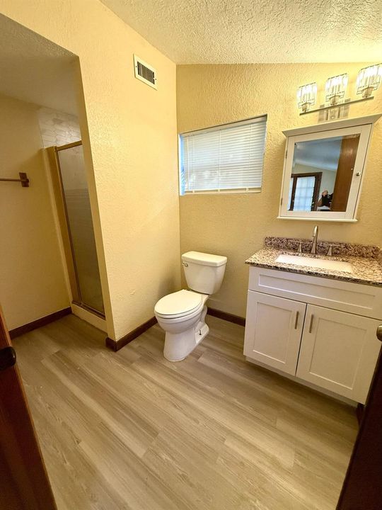 downstairs primary bathroom