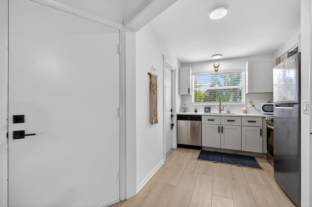 Front Door-Kitchen View