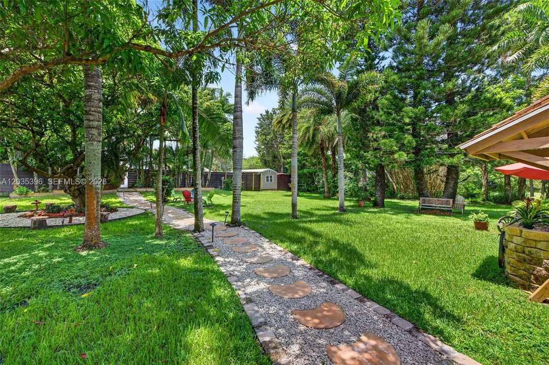 Private patio for guest view to garden