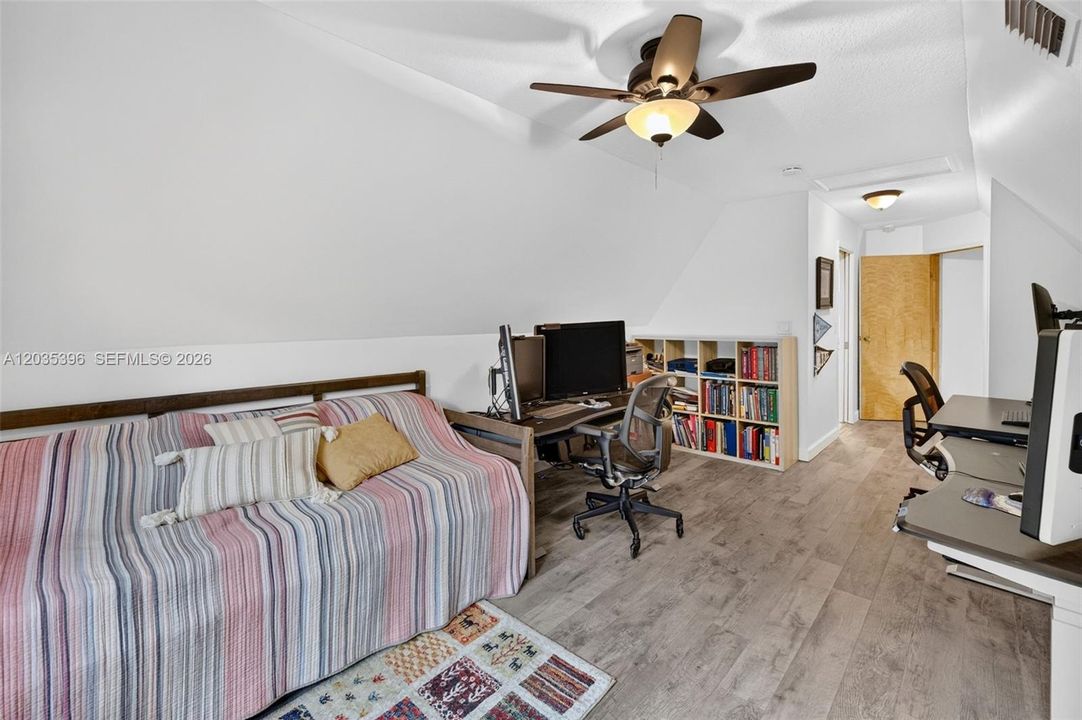Upstairs Bedroom, currently being used as an office / guest room, with Mini Split HVAC