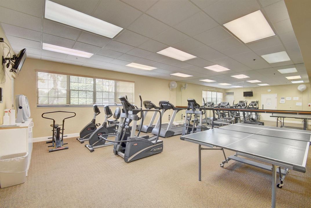 fitness center and ping pong