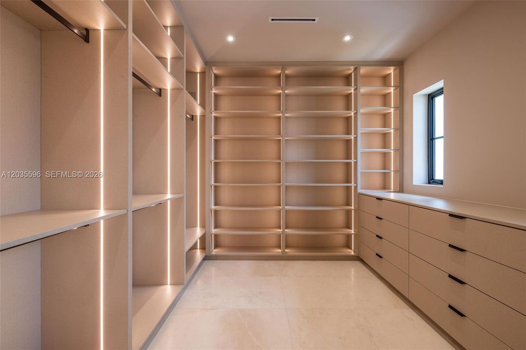 Primary closet