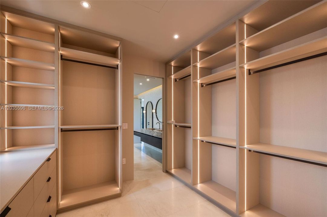 Primary closet