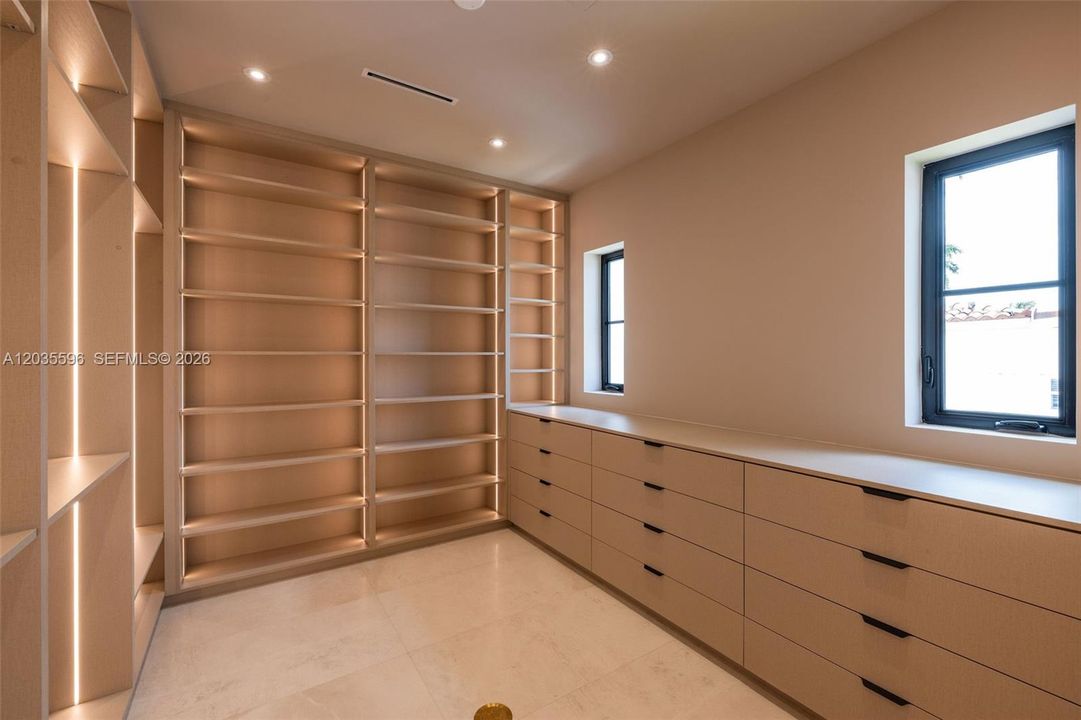 Primary closet
